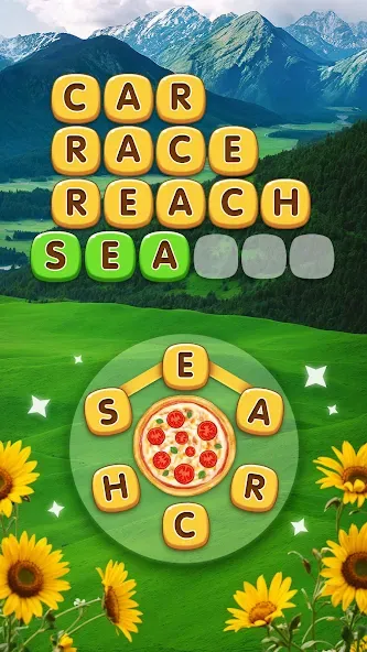 Word Pizza - Word Games  [МОД Много монет] Screenshot 1