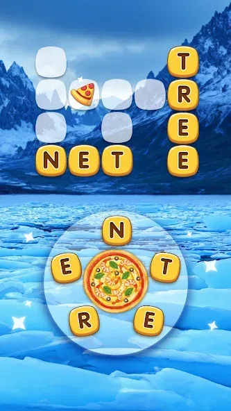 Word Pizza - Word Games  [МОД Много монет] Screenshot 2