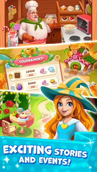 Candy Valley - Match 3 Puzzle  [МОД Mega Pack] Screenshot 2