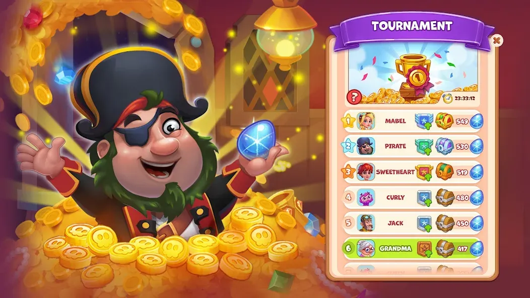 Pirate Treasures: Jewel & Gems  [МОД Unlocked] Screenshot 2