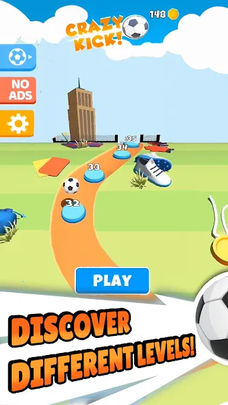 Crazy Kick! Fun Football game  [МОД Unlocked] Screenshot 5