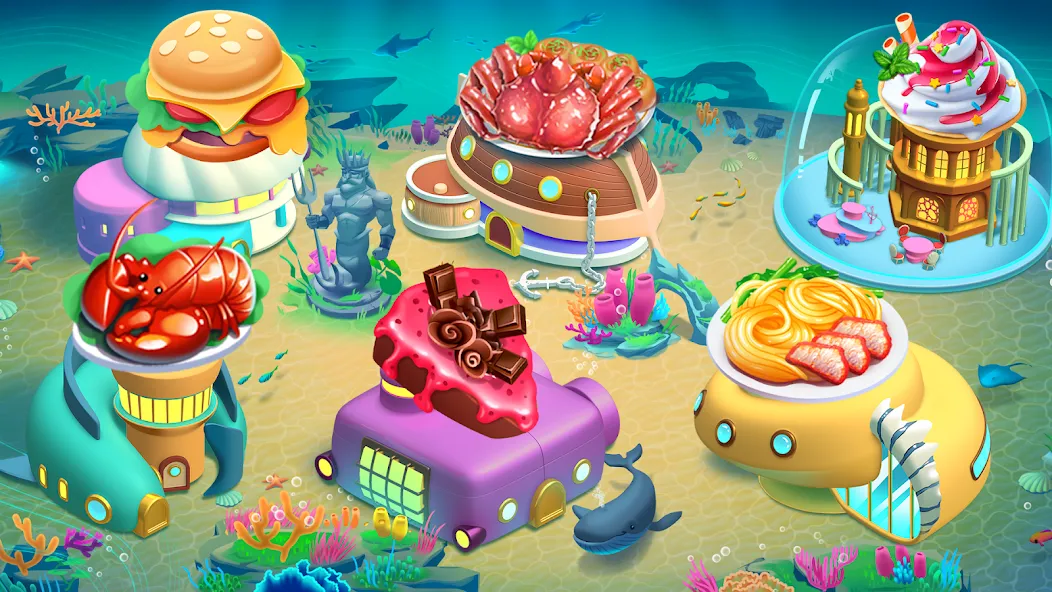 Cooking Aquarium - A Star Chef (Кукинг Аквариум)  [МОД Бесконечные монеты] Screenshot 1