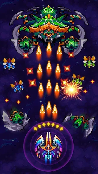 Galaxiga Arcade Shooting Game (Галаксига)  [МОД Бесконечные деньги] Screenshot 1