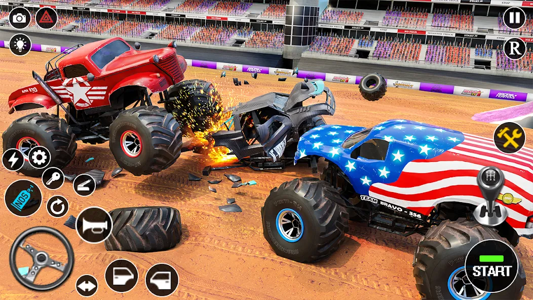 Fearless US Monster Truck Game (Фирлесс ЮЭС Монстер Трак Гейм)  [МОД Бесконечные деньги] Screenshot 4