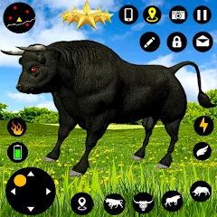 Скачать взломанную Angry Bull Attack Fight Games (Ангри Булл Атак Файт Геймс)  [МОД Unlocked] - полная версия apk на Андроид