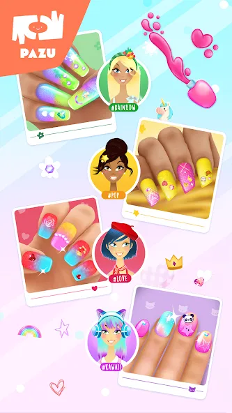 Girls Nail Salon - Kids Games  [МОД Меню] Screenshot 5