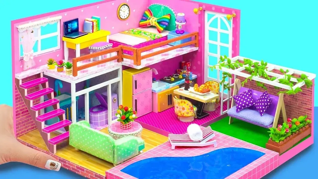 Girl Doll House Design Games (Дизайнерские игры для девочек Домик для кукол)  [МОД Unlocked] Screenshot 2