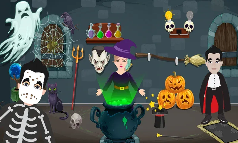 Pretend Play Halloween Party (Претендуй на Хэллоуинскую вечеринку)  [МОД Много монет] Screenshot 1