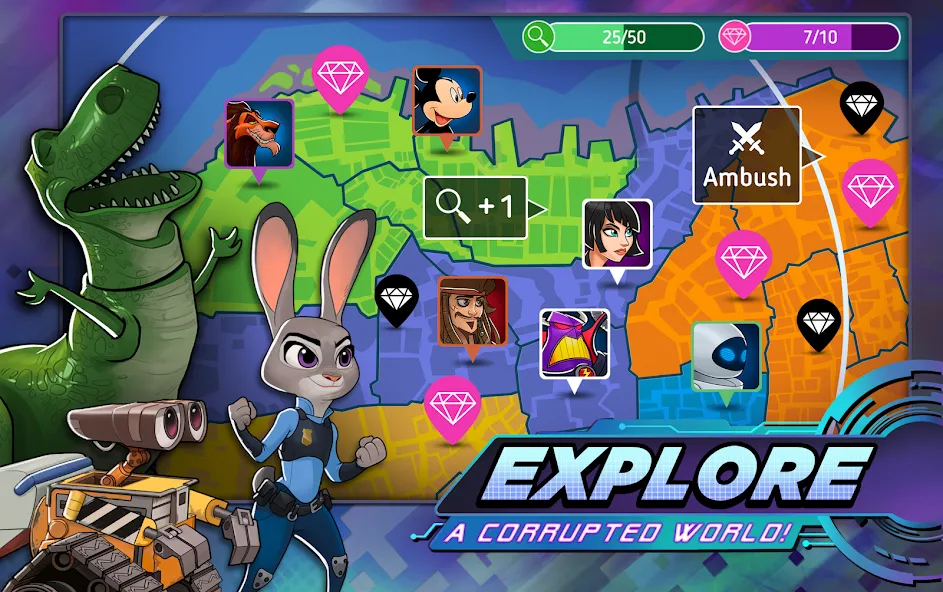 Disney Heroes: Battle Mode (Дисней Хироус)  [МОД Menu] Screenshot 5