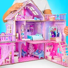 Скачать взлом Doll House Design: Girl Games (Долл Хаус Дизайн)  [МОД Много денег] - стабильная версия apk на Андроид