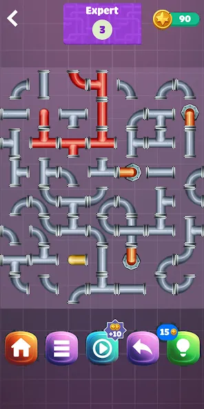 Pipe Puzzle Connect (Пайп Пазл Коннект)  [МОД Много денег] Screenshot 1