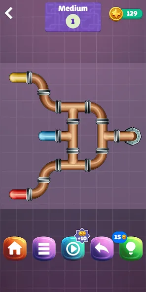 Pipe Puzzle Connect (Пайп Пазл Коннект)  [МОД Много денег] Screenshot 2