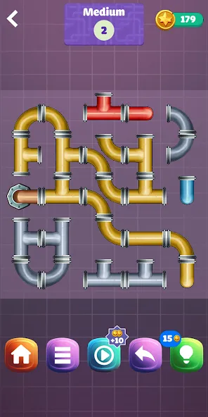 Pipe Puzzle Connect (Пайп Пазл Коннект)  [МОД Много денег] Screenshot 3