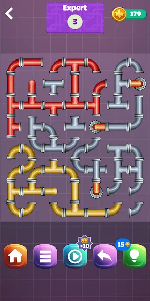 Pipe Puzzle Connect (Пайп Пазл Коннект)  [МОД Много денег] Screenshot 5