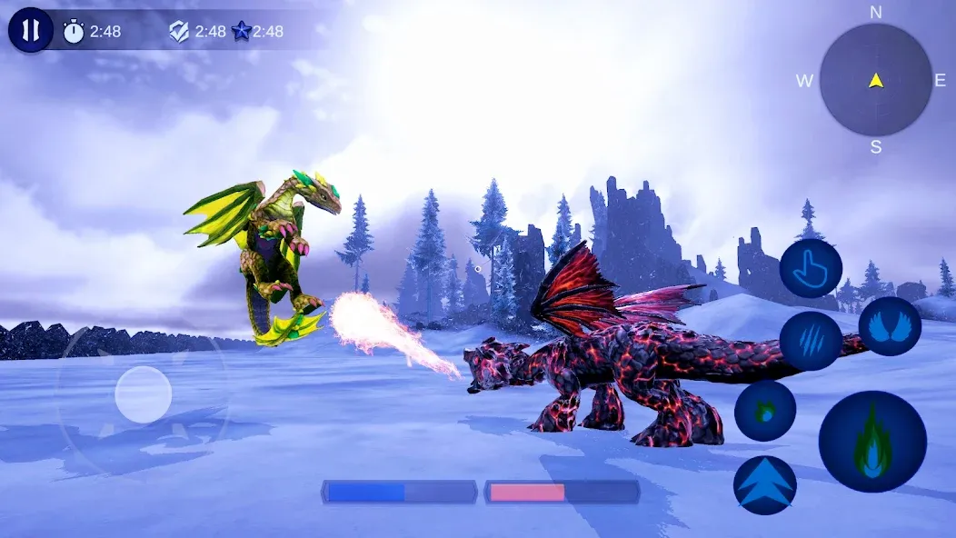 Magical Dragon Flight Games 3D  [МОД Бесконечные монеты] Screenshot 1