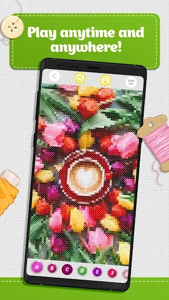 Cross Stitch Coloring Art (Кроссстич окрашивание искусства)  [МОД Unlocked] Screenshot 5