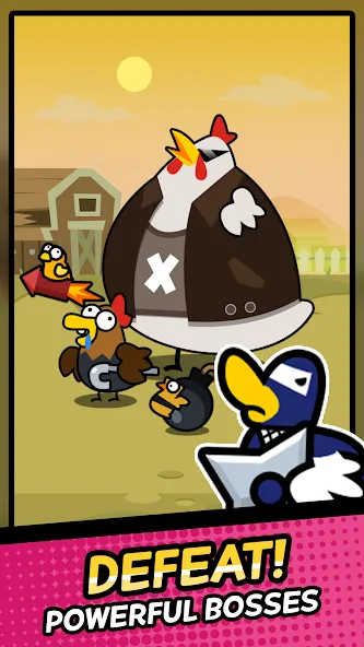 Duck vs Chicken : Idle Defense (Дак против Чикен)  [МОД Все открыто] Screenshot 4