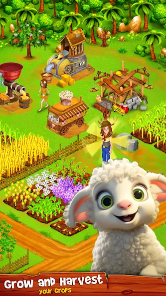 Country Valley Farming Game (Парадайз Хей Фарм Айленд)  [МОД Mega Pack] Screenshot 1