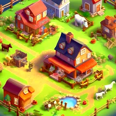 Скачать взломанную Country Valley Farming Game (Парадайз Хей Фарм Айленд)  [МОД Mega Pack] - полная версия apk на Андроид