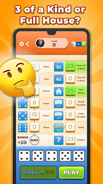 Yatzy - Fun Classic Dice Game (Ятзи)  [МОД Бесконечные деньги] Screenshot 4