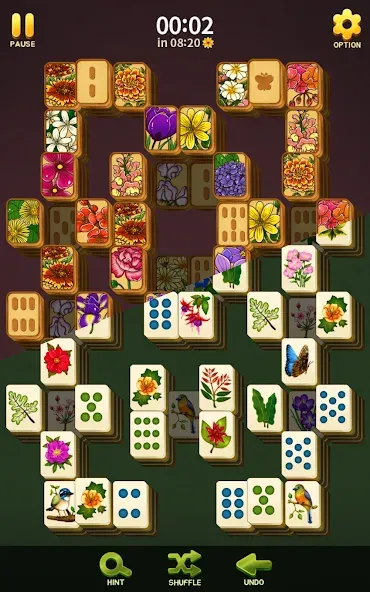 Mahjong Blossom Solitaire  [МОД Unlocked] Screenshot 4