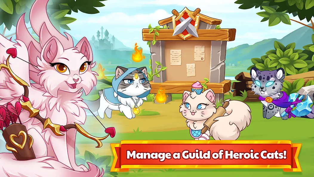 Castle Cats - Idle Hero RPG (Кэстл Кэтс)  [МОД Mega Pack] Screenshot 1