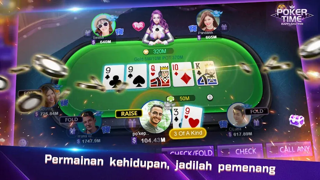 Poker Time- Pulsa Texas Holdem (Покер Тайм)  [МОД Бесконечные монеты] Screenshot 3