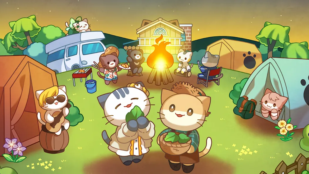 Cat Forest - Healing Camp  [МОД Menu] Screenshot 1