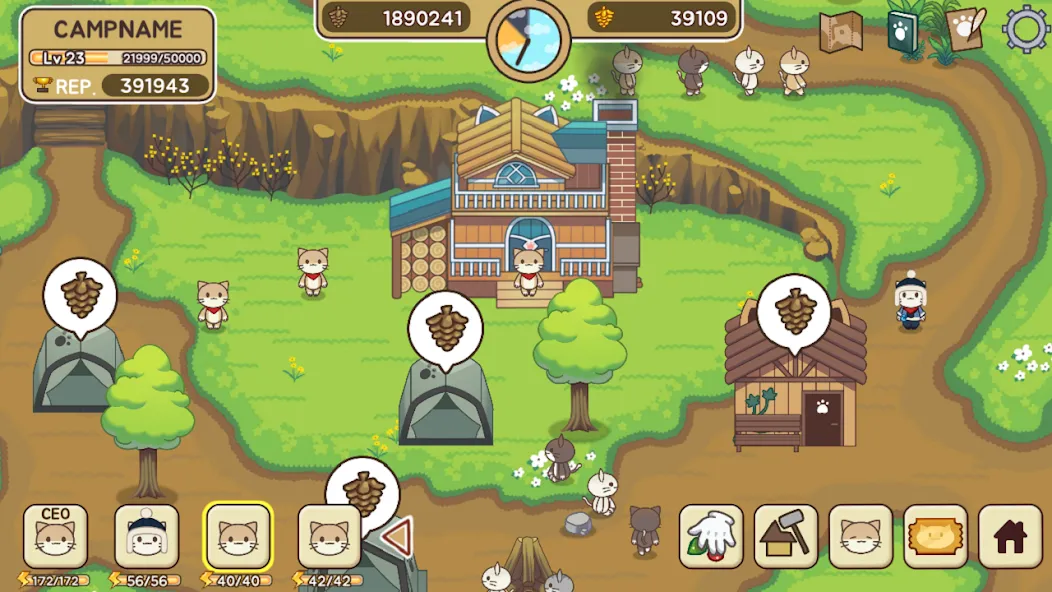 Cat Forest - Healing Camp  [МОД Menu] Screenshot 2