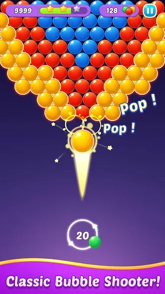 Bubble Shooter Gem Puzzle Pop (Бабл Шутер Драгоценный камень)  [МОД Unlocked] Screenshot 1