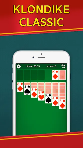 Classic Solitaire Klondike  [МОД Бесконечные деньги] Screenshot 1