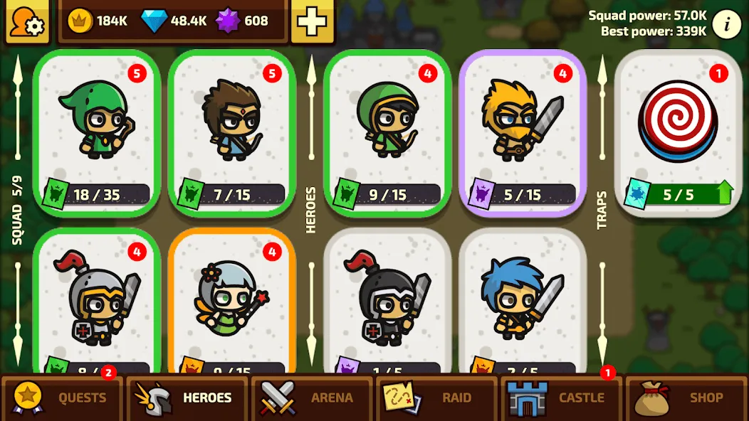 Raid Heroes: Total War  [МОД Бесконечные монеты] Screenshot 4