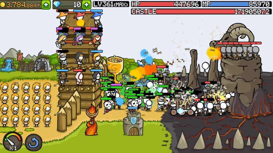 Grow Castle - Tower Defense (Гроу Касл)  [МОД Бесконечные деньги] Screenshot 1