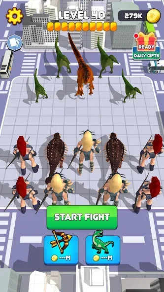 Dinosaur Monster Fight Battle (Бамбам Монстр Против 100 Дверей)  [МОД Бесконечные деньги] Screenshot 5