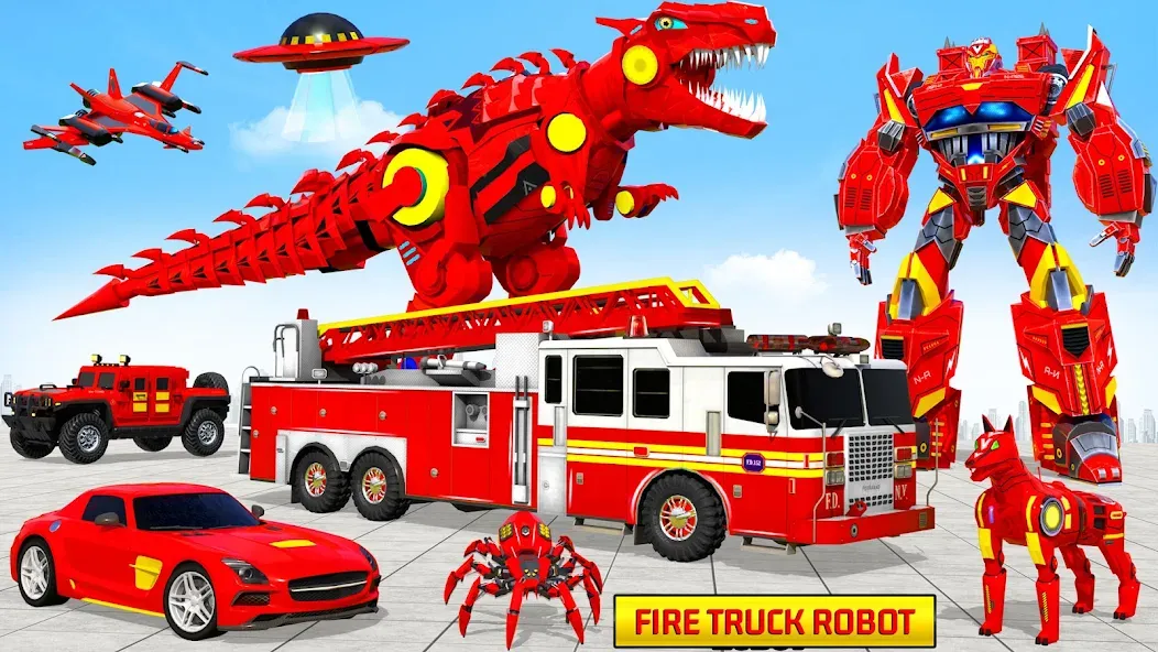 Fire Truck Robot Car Game  [МОД Меню] Screenshot 2