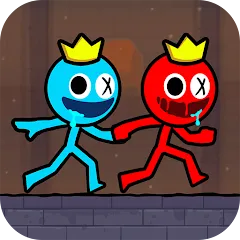 Взлом Red and Blue Stickman 2024 (Ред энд Блу Стикмен 2)  [МОД Menu] - стабильная версия apk на Андроид