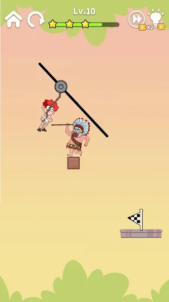 Zipline Rescue: Physics Game (Зиплайн Рескью)  [МОД Unlocked] Screenshot 1