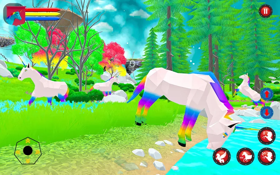 Flying Unicorn Pegasus Games  [МОД Все открыто] Screenshot 2