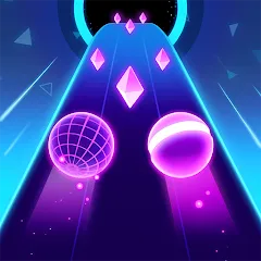 Скачать взломанную Rolling Twins: Music Ball Rush (Роллинг Твинс)  [МОД Unlimited Money] - последняя версия apk на Андроид