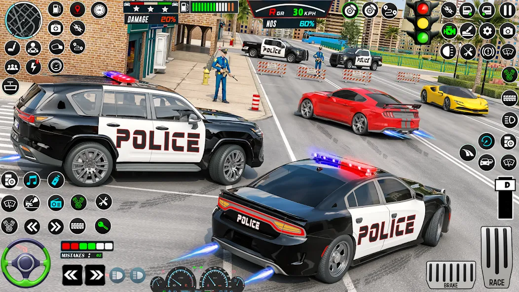 US Police Car Parking - King  [МОД Много денег] Screenshot 2