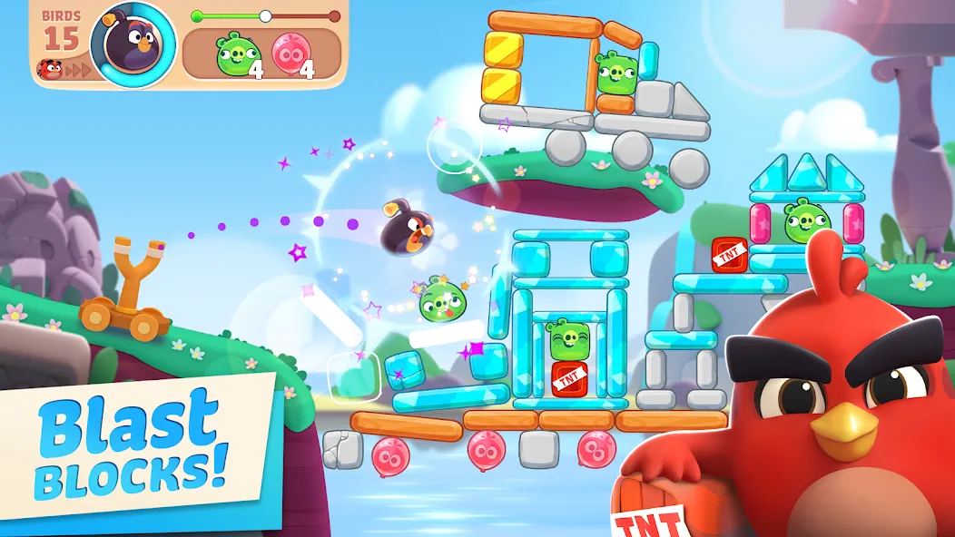 Angry Birds Journey (Энгри Бердс Джорни)  [МОД Много денег] Screenshot 1