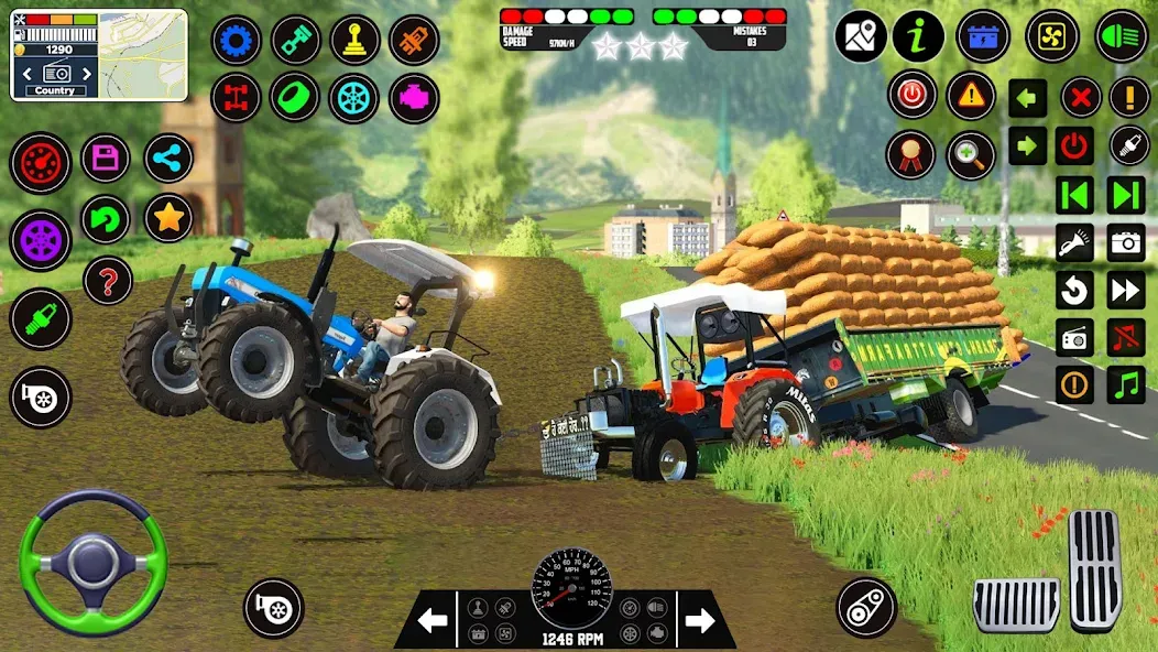 Indian Tractor Farming Games  [МОД Все открыто] Screenshot 1