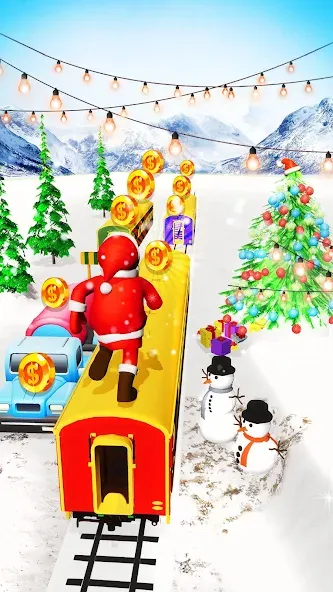 Xmas Santa Surfer Running Game (Ксмас Санта Серфер Раннинг Гейм)  [МОД Unlocked] Screenshot 3