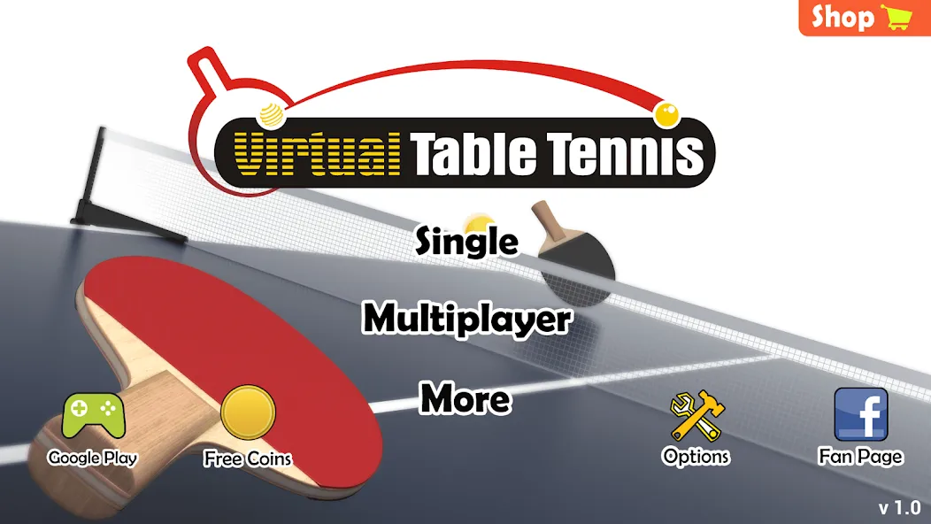 Virtual Table Tennis (Виртуальный настольный теннис)  [МОД Бесконечные монеты] Screenshot 3