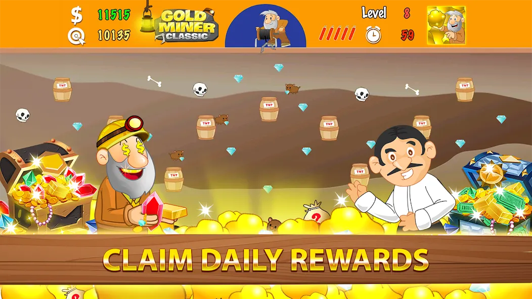 Gold Miner Classic: Gold Rush (Голд Майнер Классик)  [МОД Бесконечные деньги] Screenshot 5