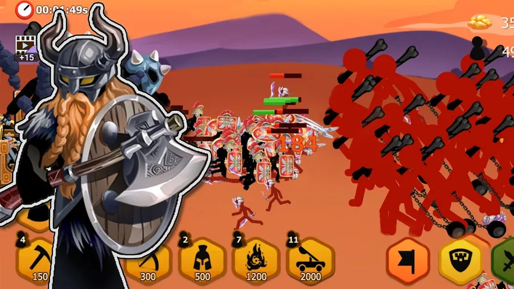 Stickman Battle 2: Empires War (Стикмен Битва 2)  [МОД Unlimited Money] Screenshot 2