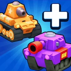 Взломанная Merge Tanks - Battle Game (Мердж Танкс)  [МОД Бесконечные деньги] - стабильная версия apk на Андроид