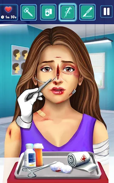 Surgery Simulator Doctor Game  [МОД Бесконечные монеты] Screenshot 2