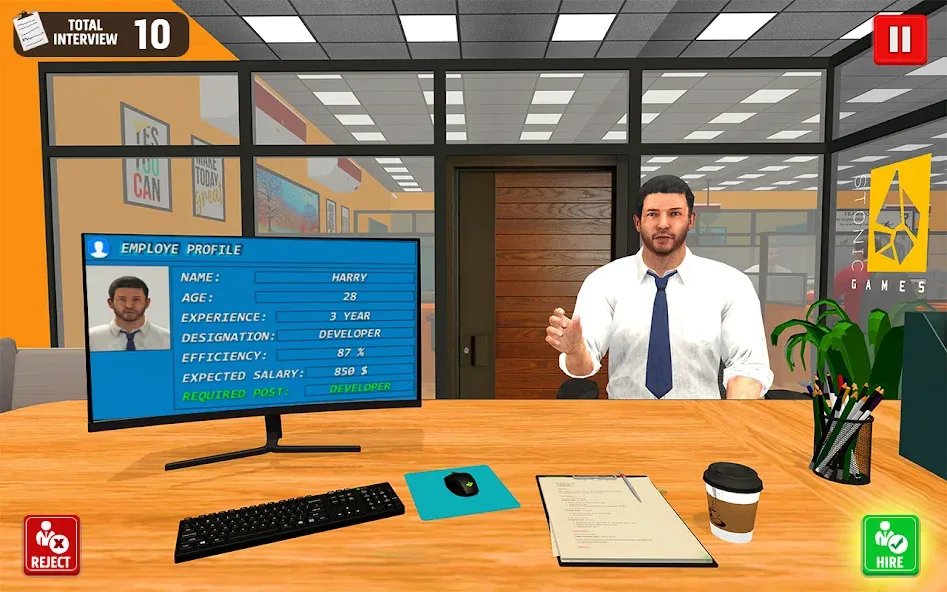 Virtual HR Manager Job Games  [МОД Много денег] Screenshot 2