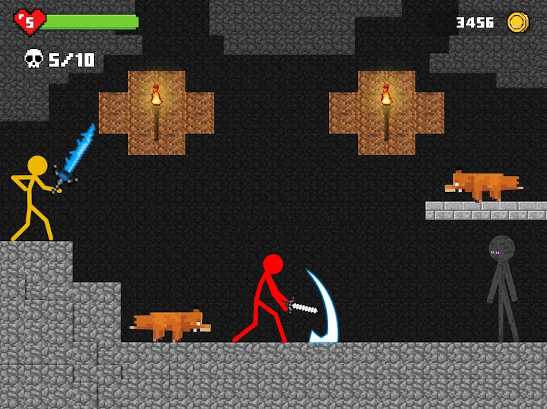 Stick-man Battle - Craft World  [МОД Unlocked] Screenshot 1